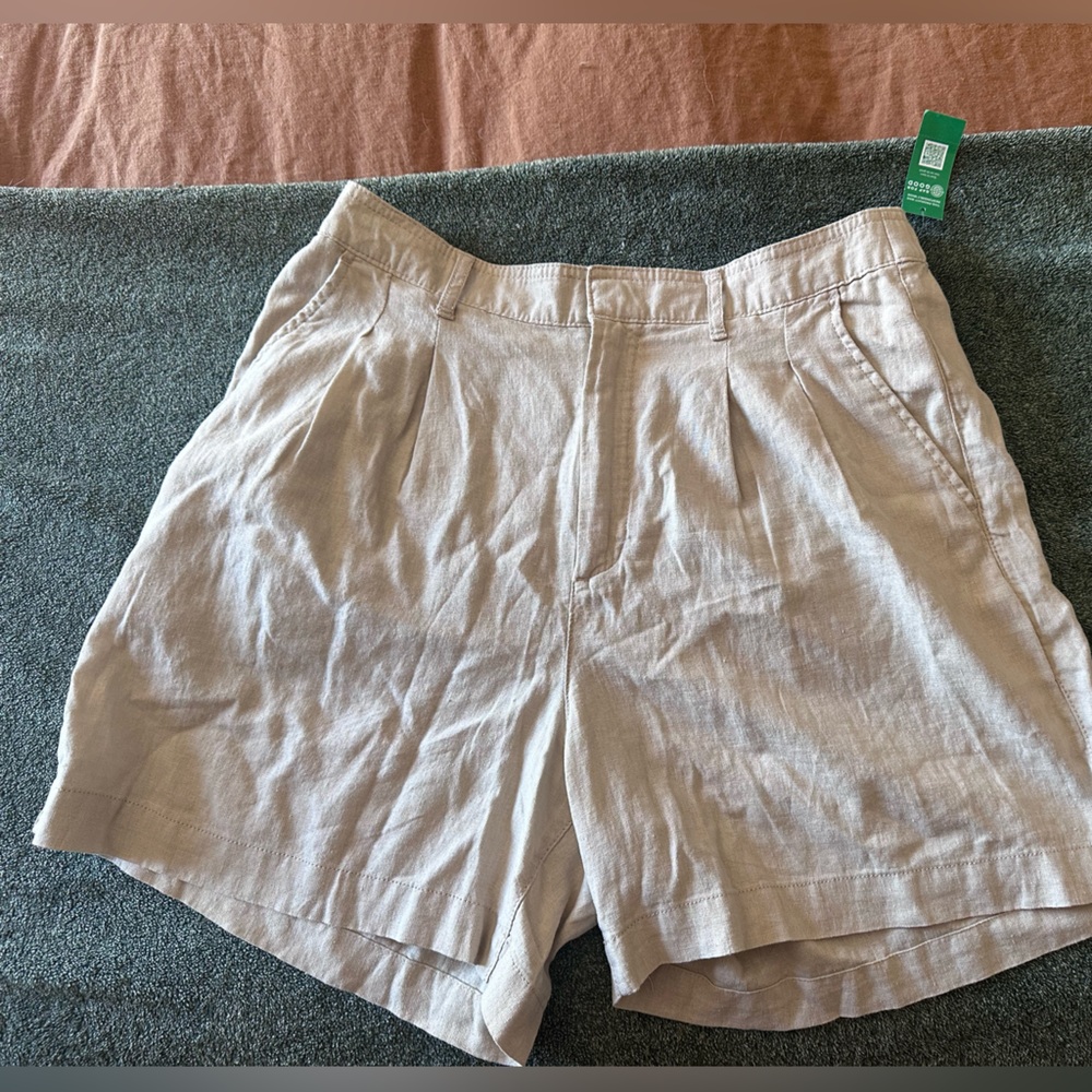GAP High Waist Women's Shorts - Light Beige